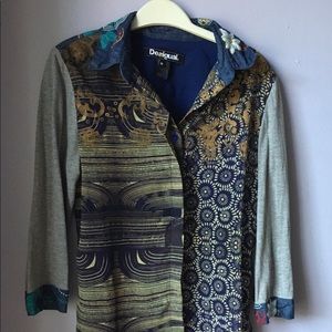 DESIGUAL Blue Shirt - Size 10